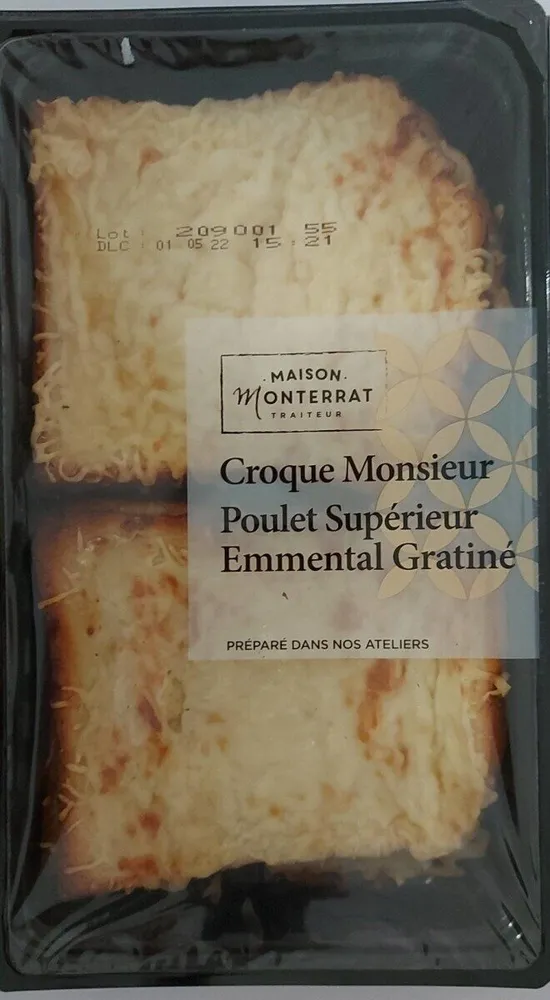 Croque Monsieur Poulet Supérieur Emmental Gratiné