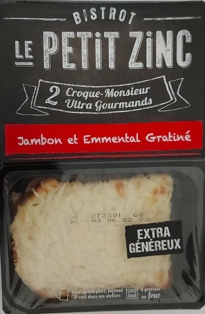 CM Le Petit Zinc Jambon Emmental Gratiné