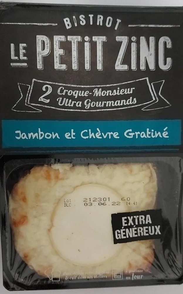 CM Le Petit Zinc Jambon et Chèvre Gratiné