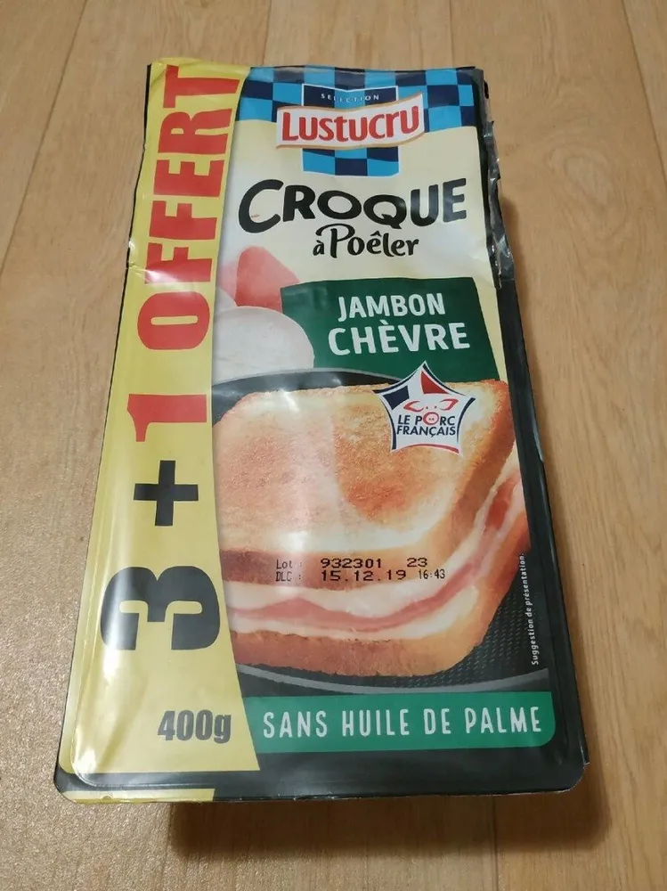 Croque jambon chèvre