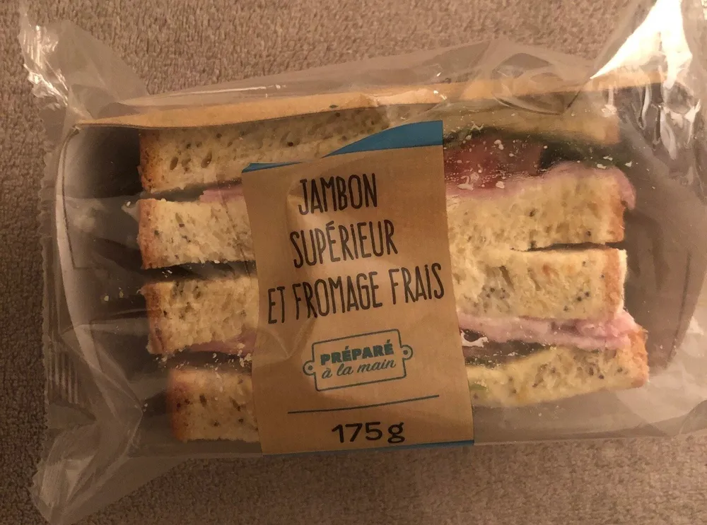 Jambon superieur et fromage frais