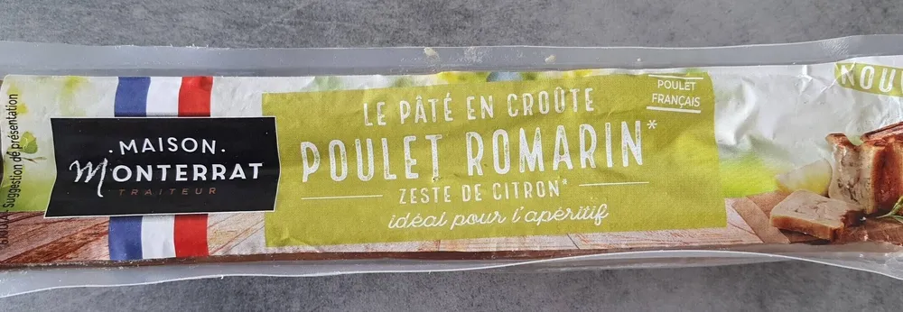 Pate en croûte poulet romarin