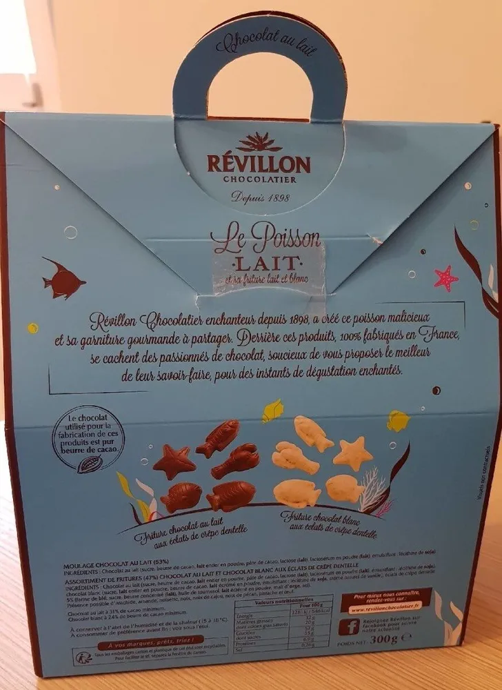 Le poisson lait et sa friture lait et blanc