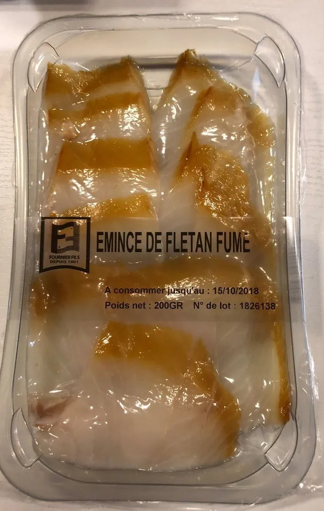 Emincé de flétan fumé