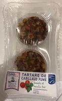 Tartare de cabillaud fume Tomate basilic bio