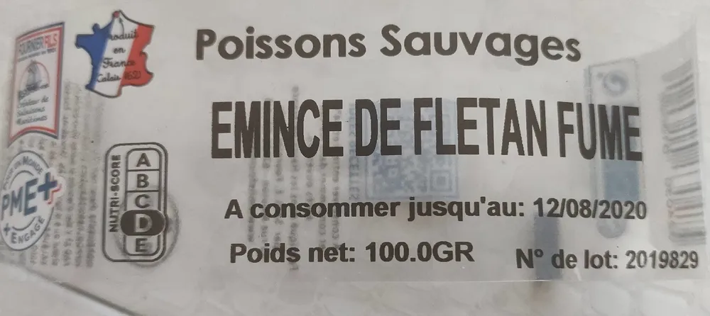 Émincé de flétan fumé
