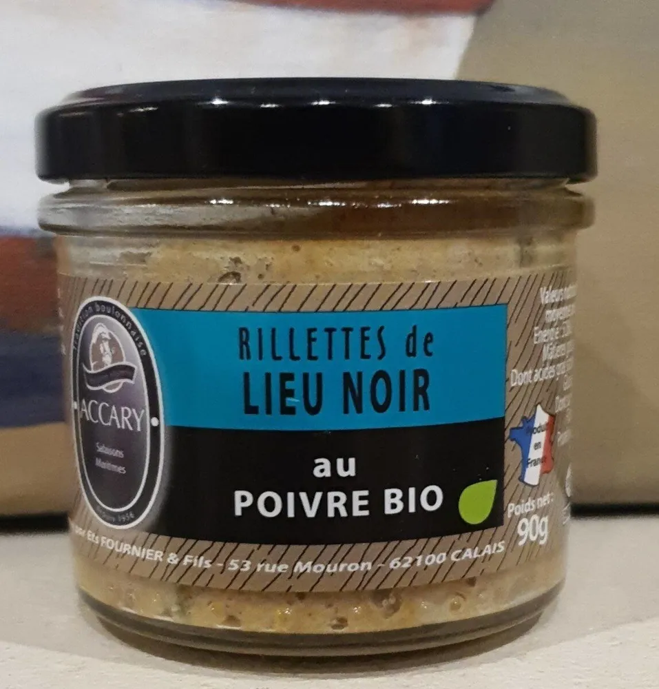 Rillettes de lieu noir au poivre bio