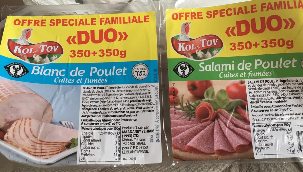 Blanc de poulet et salami