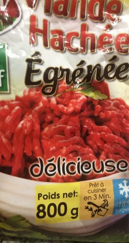 Viande hachée égrenée