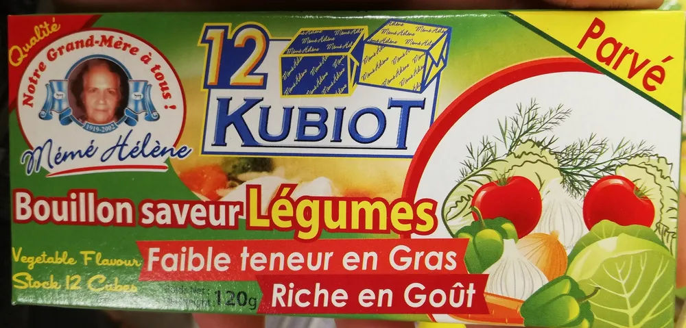 12 Kubiot Bouillon saveur Légumes
