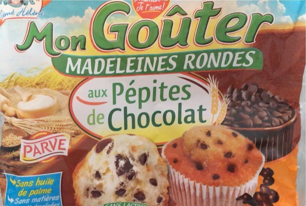 Madeleines rondes au pépites de chocolat