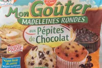 Madeleines rondes au pépites de chocolat