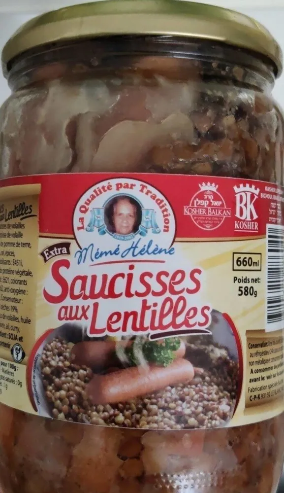 Saucisses aux lentilles