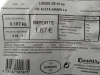 Lomos de Atún de Aleta Amarilla