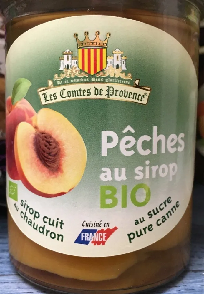 Pêches au sirop bio