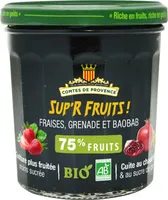 Confiture Superfruits Fraise Grenade & Baobab BIO