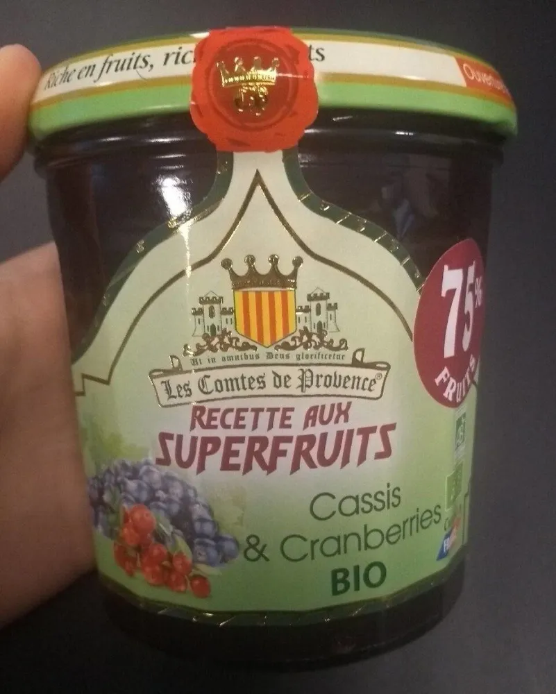 Confiture aux Superfruits Cassis & Cranberries BIO