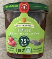 Confiture de fraises & graines de Chia, Lin, Pavot