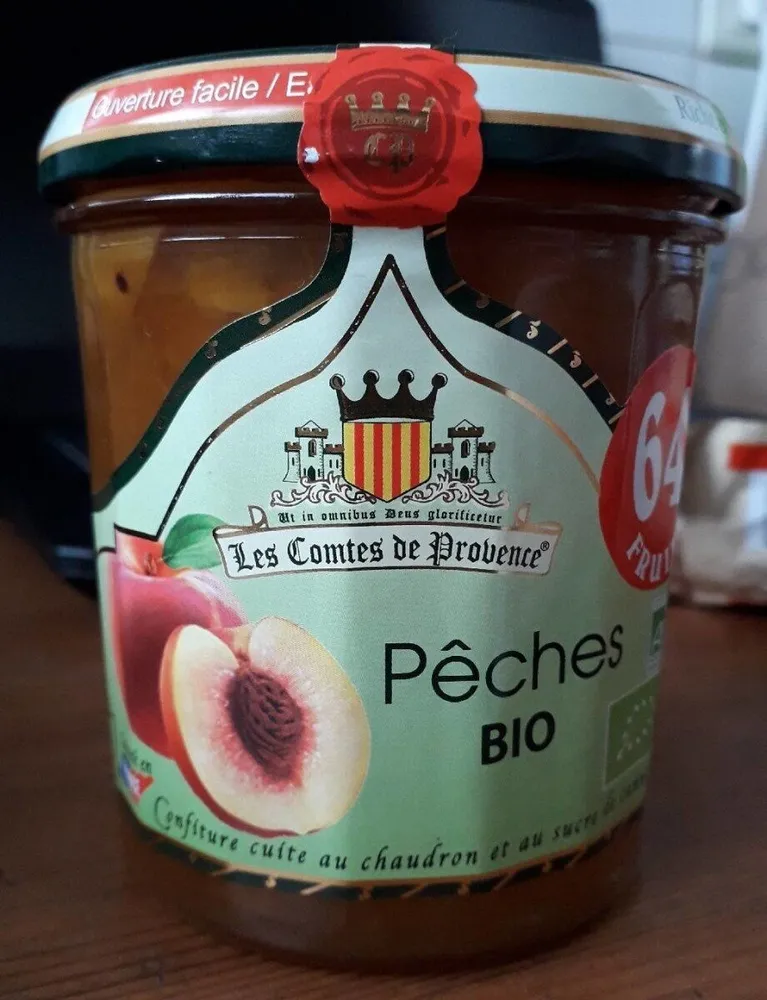Confiture pêche bio