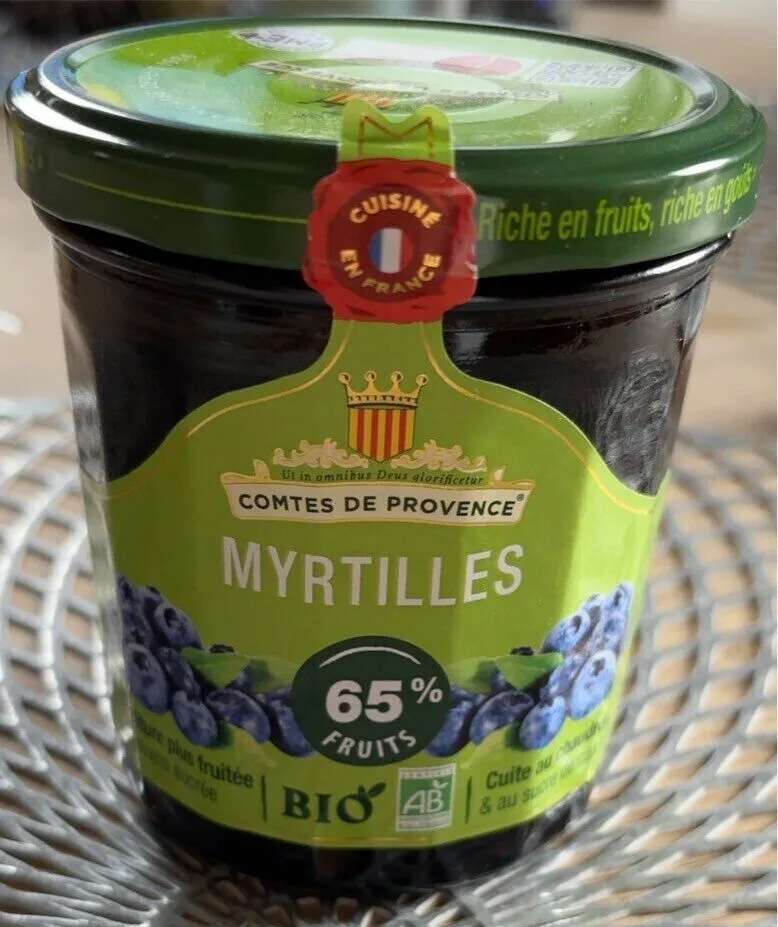 Confiture Myrtilles 65% Bio