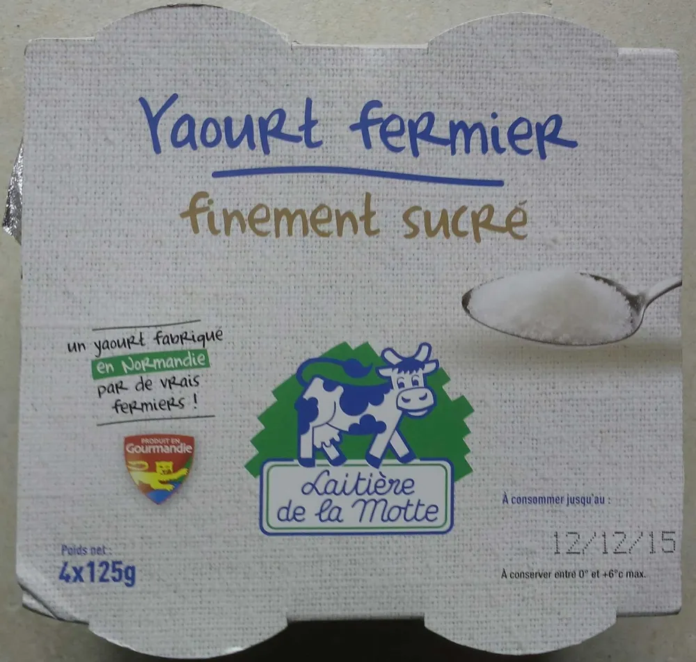 Yaourt fermier finement sucré