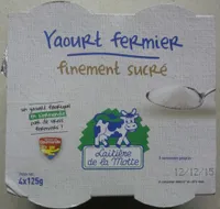 Yaourt fermier finement sucré