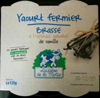 Yaourt fermier brassé à l'extrait naturel de vanille