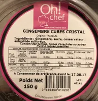 Gingembre cubes cristal