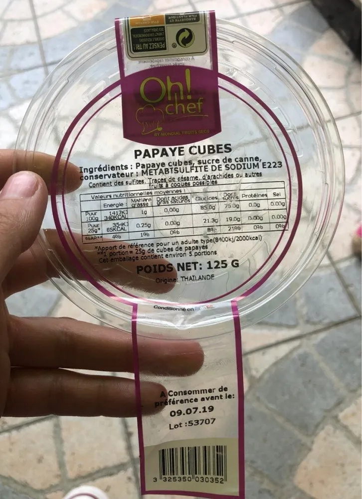 Papaye cubes