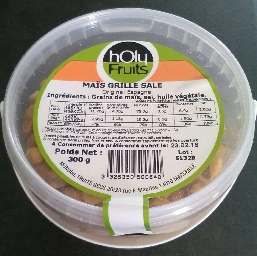 Maïs grillé salé