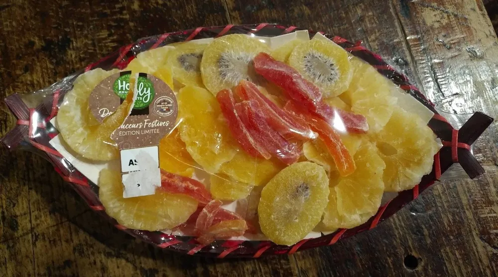 Assortiment de fruits secs déshydratés