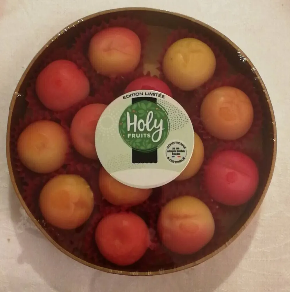 Assortiments de fruits en pâte d'amandes