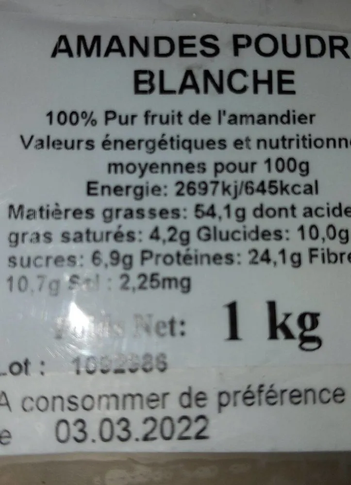 Amandes en poudre