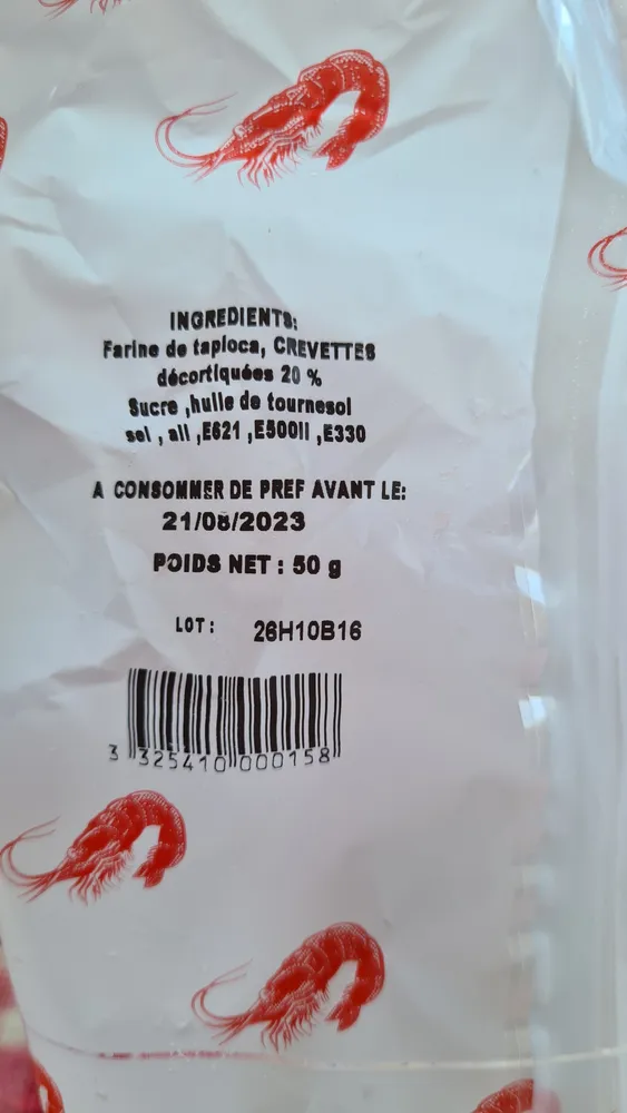 Chips de crevette