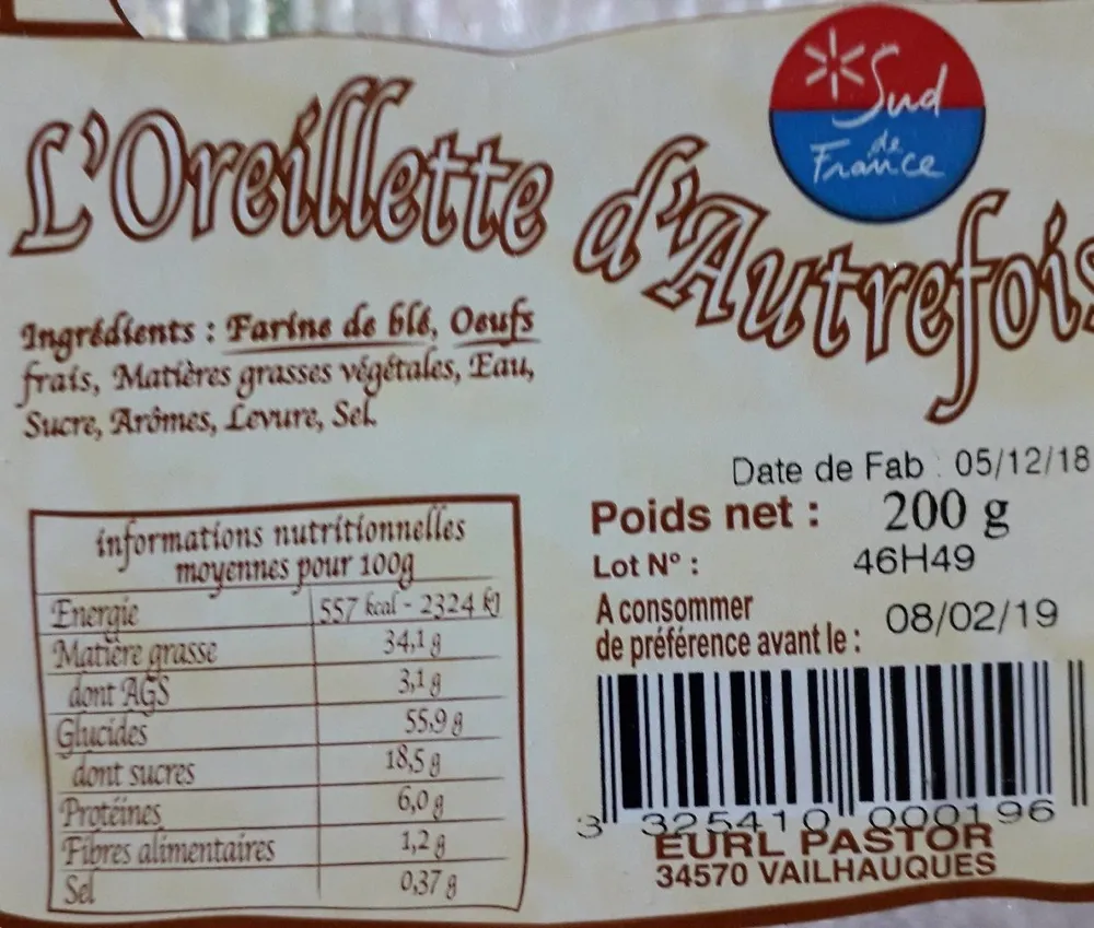 L'oreillette d'autrefois
