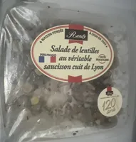 Salade de lentilles au saucisson de Lyon sauce Beaujolaise