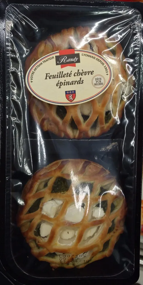 Feuilleté chèvre épinards