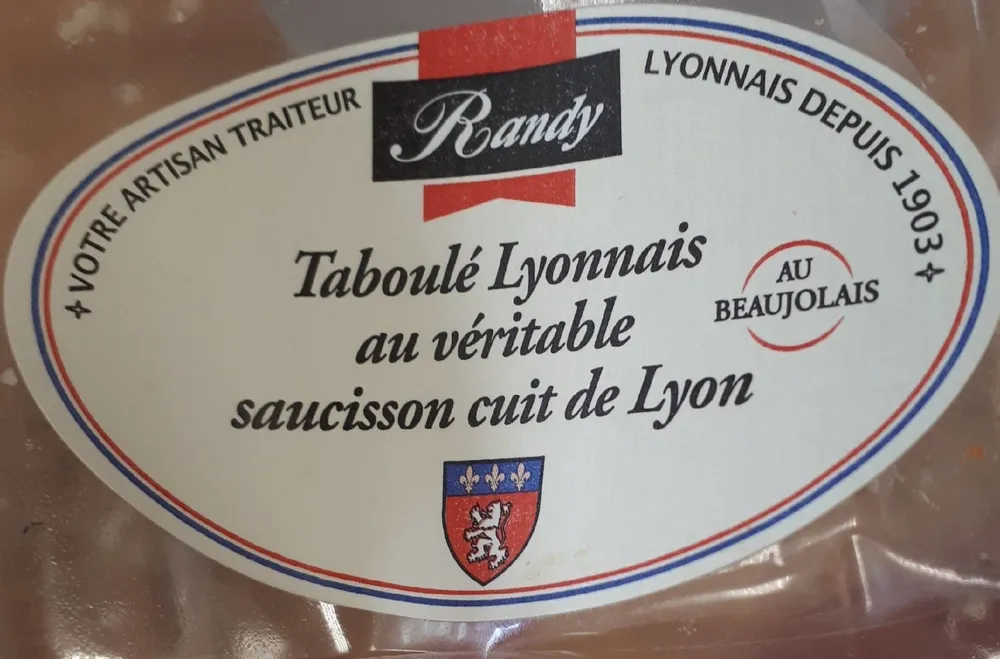 Taboulé Lyonnais au véritable saucisson cuit de Lyon