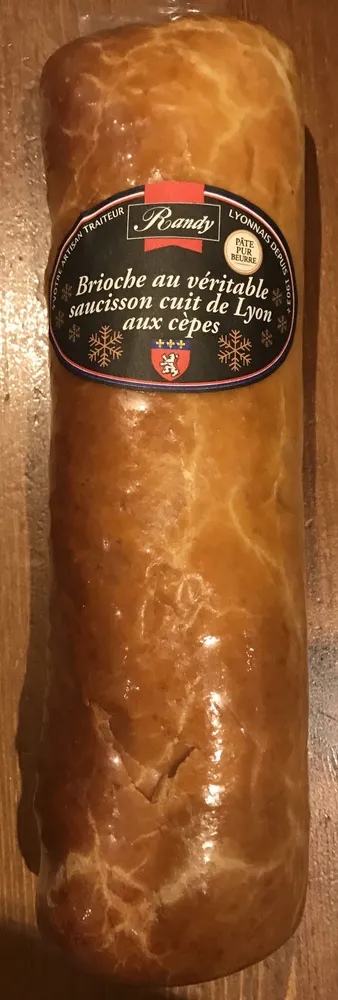 Brioche au véritable saucisson cuit de Lyon aux cèpes