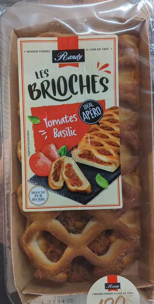 Brioché aux tomates et basilic
