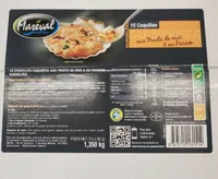 Coquille cuisine aux fruits de mer et poissons