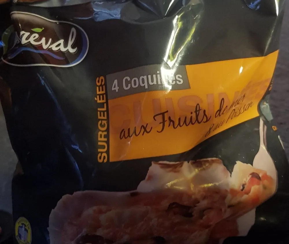 4 coquilles aux fruits de mer & au poisson