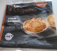 Coquilles colin saumon sauce crème