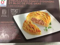 Feuilleté confit d’oignons et foie gras