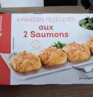 4 paniers feuilletés aux 2 saumons