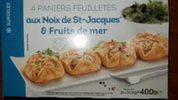 Panier feuilleté aux noix de st Jacques et fruits de mer
