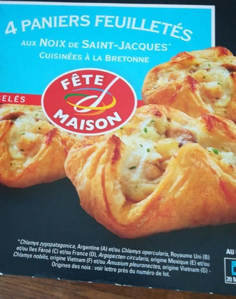 Paniers feuilletés noix St Jacques