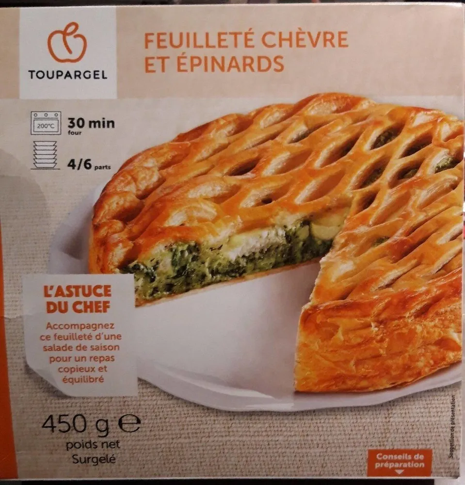 Feuilleté chèvre et épinards
