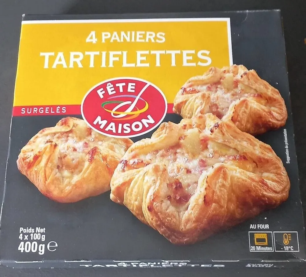 4 paniers tartiflettes