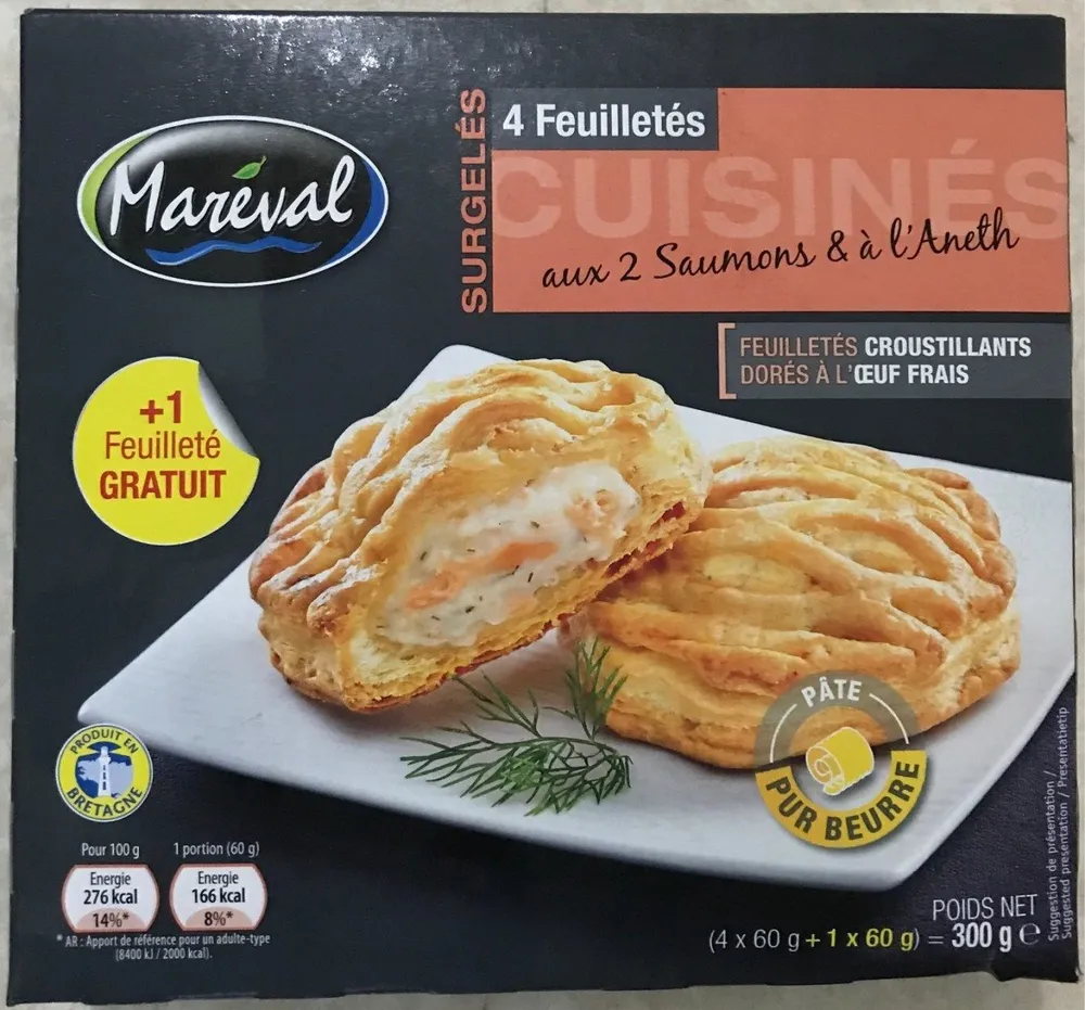 Feuilleté croustillant aux 2 saumons et a l'aneth